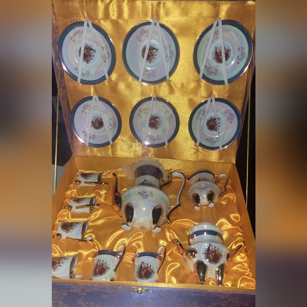 Vintage Yau Shing (YS) Fine Porcelain 24k Gold Plated Tea Set
